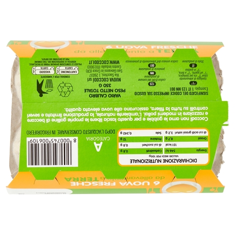 Coccodì Chef 6 Uova Fresche da allevamento a Terra 350 g